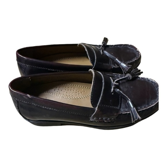 Cole Haan Young Men's Penny Loafer Style Shoes Deep Burgandy Brown Size 2 - Picture 4 of 7